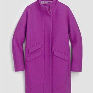 JCrew purple wool cocoon coat